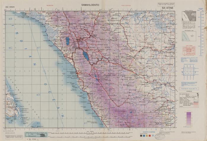 Peta Sawahluto 1943 survey of India (First Edition)